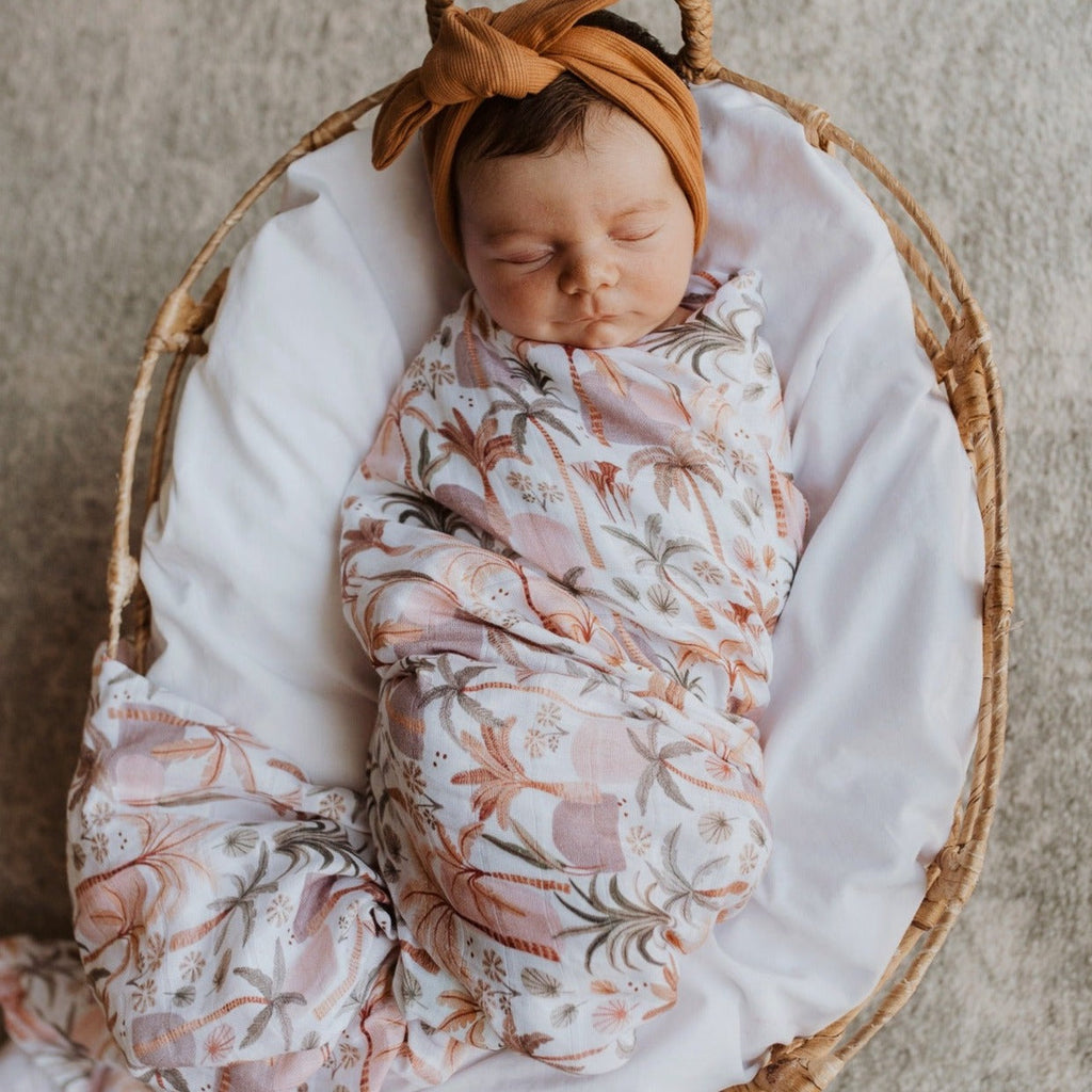 PALM SPRINGS | Snuggle Hunny Kids Organic Muslin Baby Wrap Baby Wraps Snuggle Hunny Kids 