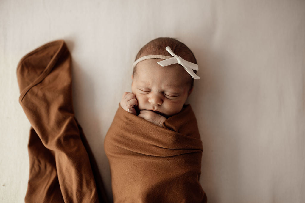 Bronze Jersey Baby Wrap & Beanie Set Baby Wraps Snuggle Hunny Kids 
