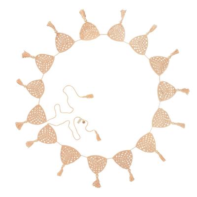 Hand Crochet Boho Bunting - Peach Bunting OB Designs 