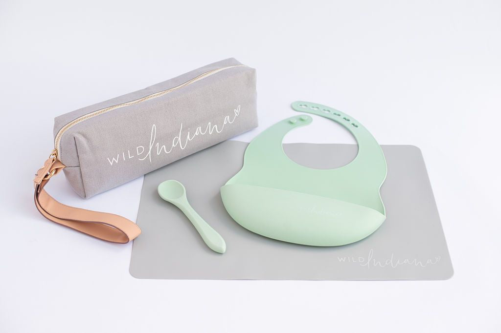 GO by Wild Indiana | Mealtime Travel Set - Sage Silicone Bowl Wild Indiana 