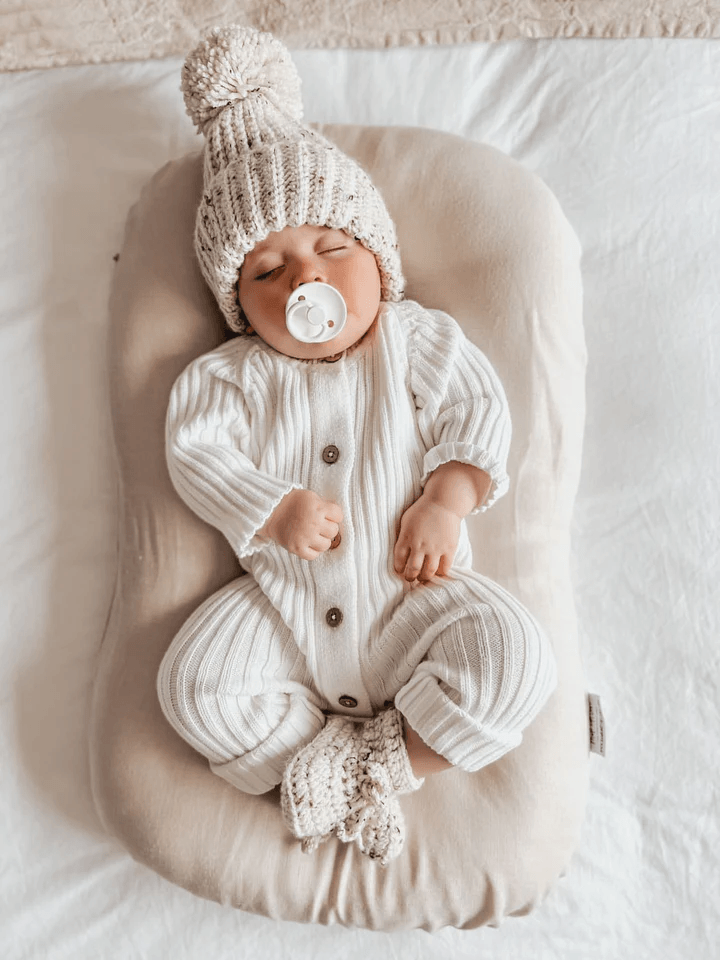LITTLE B's Ribbed Unisex Baby Romper - Milk Little B's Nursery 