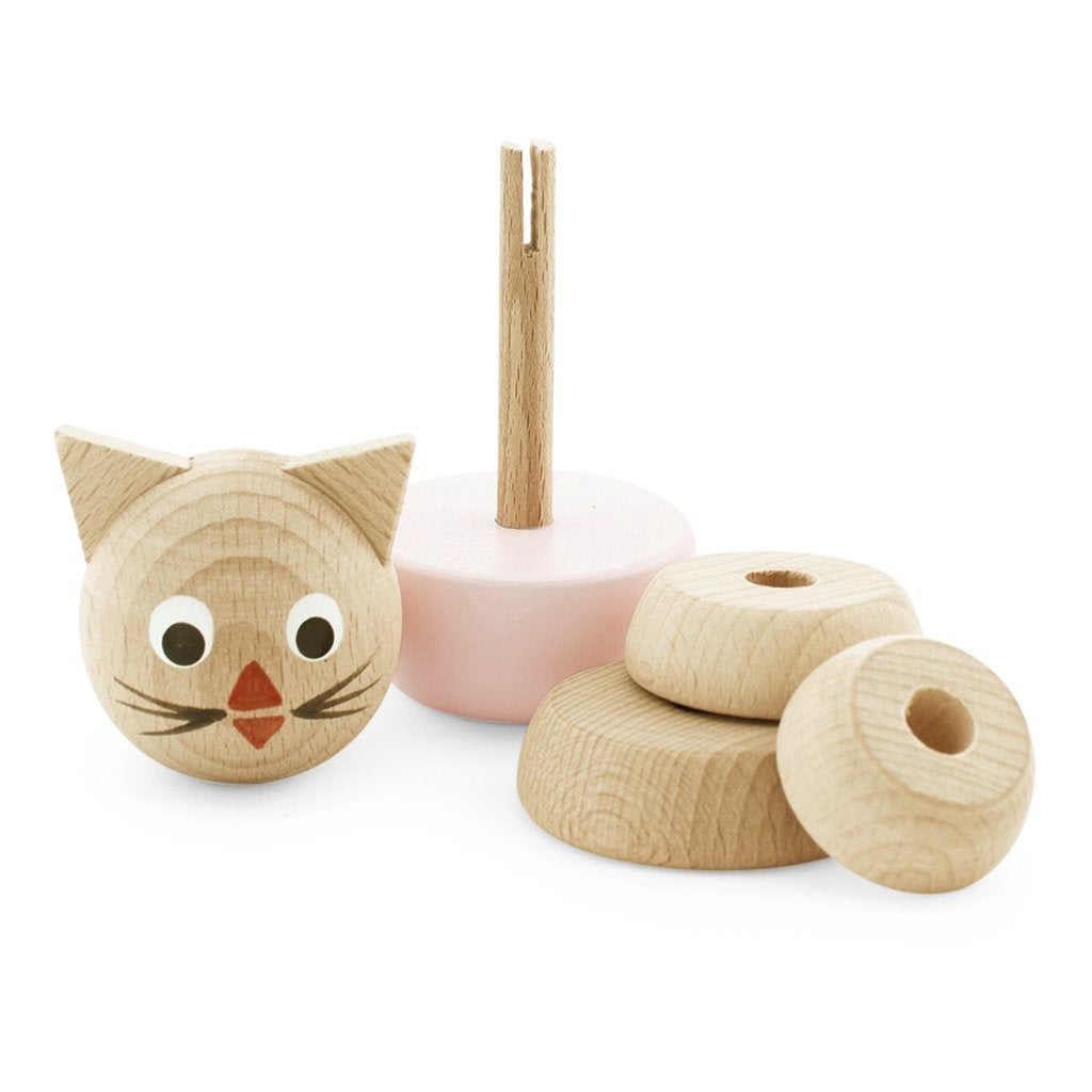 Victoria - Wooden Stacking Cat Puzzle - Petit Luxe Bebe