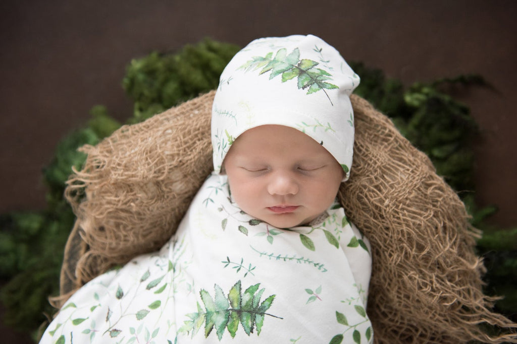 Enchanted Baby Jersery Wrap & Beanie Set - Petit Luxe Bebe