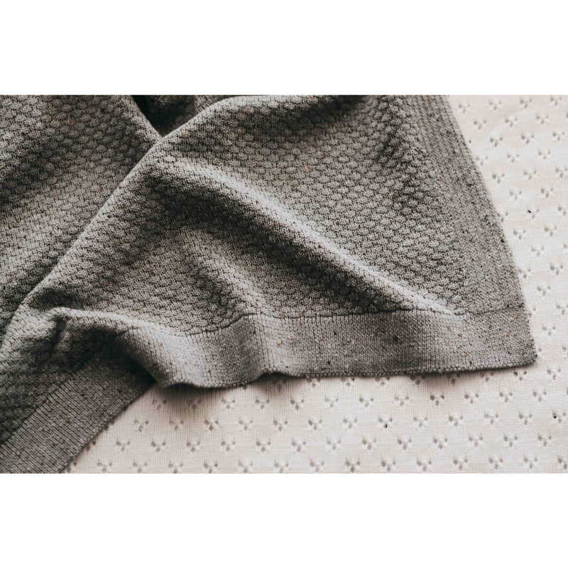 Bencer & Hazelnut Knit Baby Blankets Organic Baby Clothing Bencer & Hazelnut Slate 