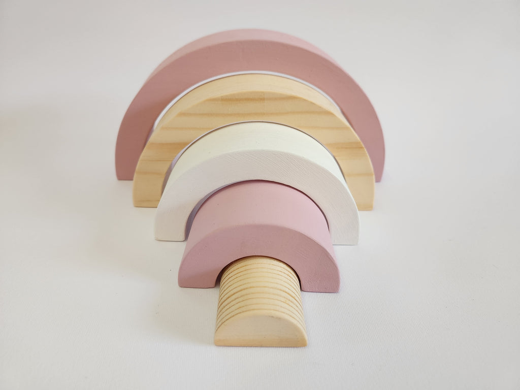 Stacking Mini Wooden Rainbows Wooden Toys & Accessories Petit Luxe Bebe 