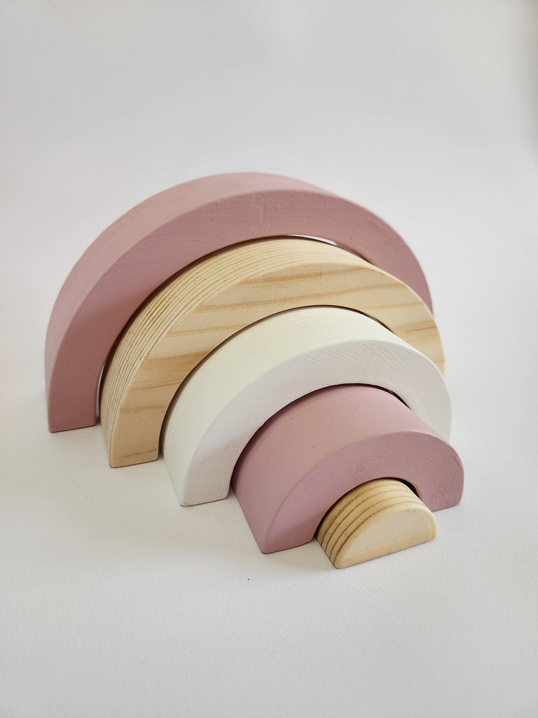 Stacking Mini Wooden Rainbows Wooden Toys & Accessories Petit Luxe Bebe 