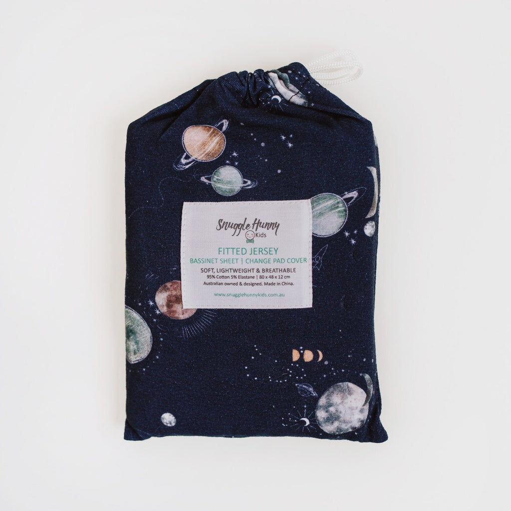 MILKY WAY | Snuggle Hunny Kids Fitted Bassinet Sheet & Change Pad Cover Bassinet Sheets Snuggle Hunny Kids 