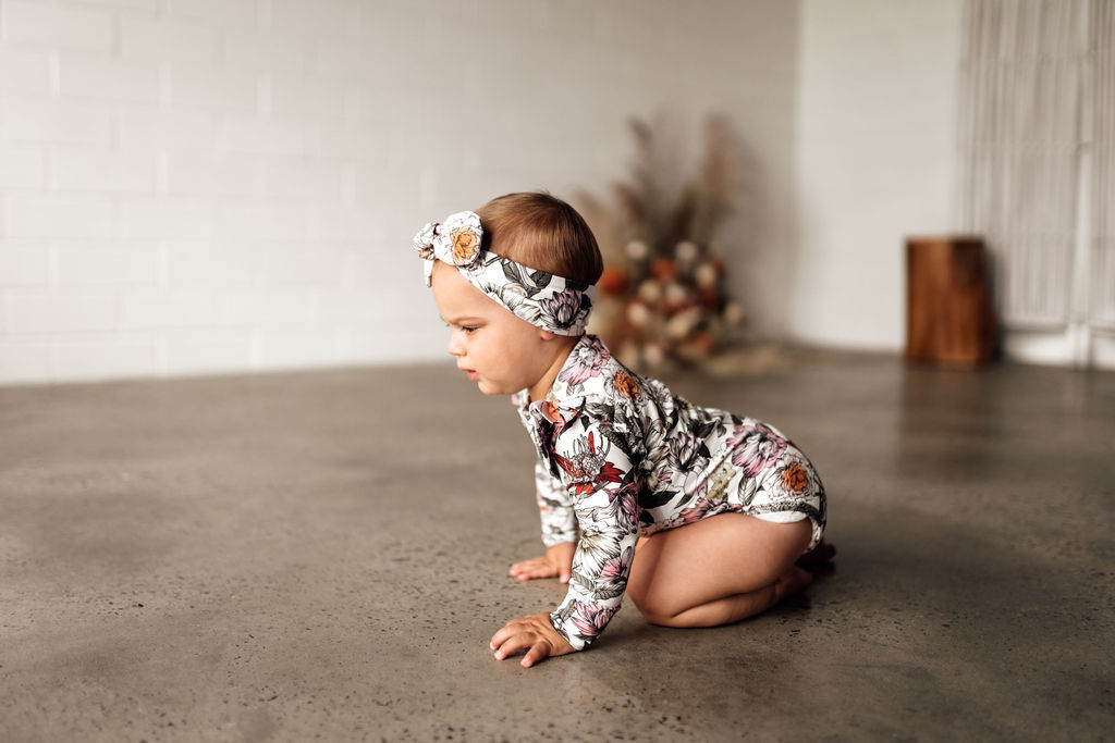 AUSTRALIANA Organic Long Sleeve Bodysuit Organic Baby Clothing Snuggle Hunny Kids 