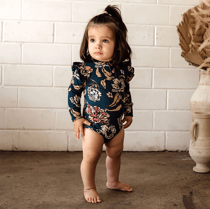 Baby black online long sleeve bodysuit