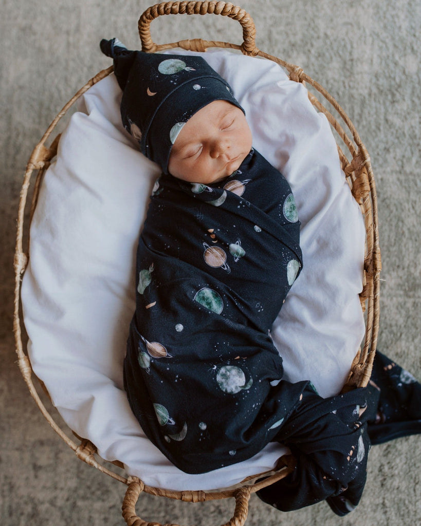 MILKY WAY | Snuggle Hunny Kids Jersey Baby Wrap & Beanie Set Baby Wraps Snuggle Hunny Kids 