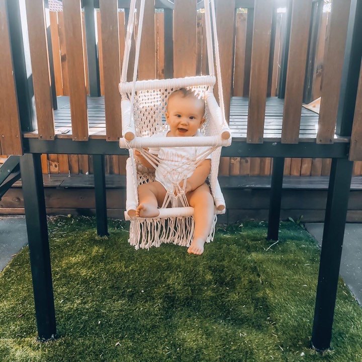 HAND CRAFTED MACRAME BABY SWING - Petit Luxe Bebe
