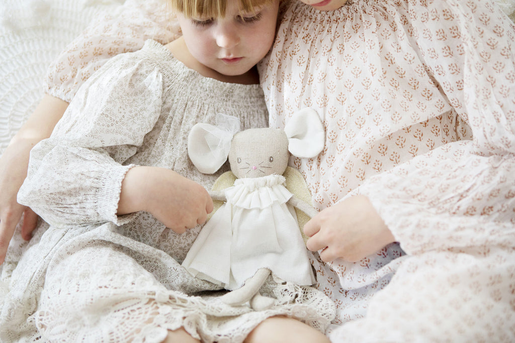 Alimrose Mini Angel Mouse Doll - Ivory & Gold Star Doll Alimrose 