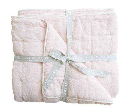 Alimrose Cloud Soft Cot Quilt - Petal Pink Bedding & Linen Alimrose 