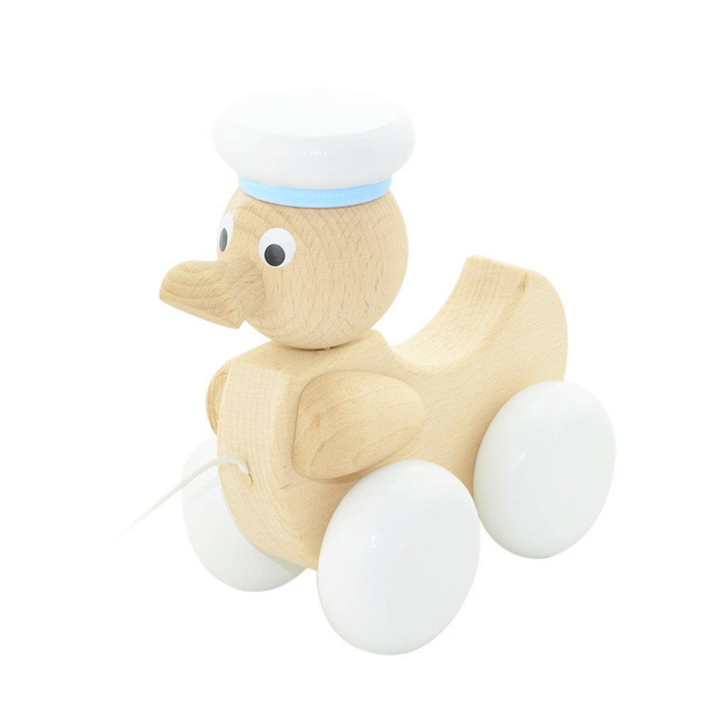 Austin - Wooden Pull Along Toy Duck - Petit Luxe Bebe