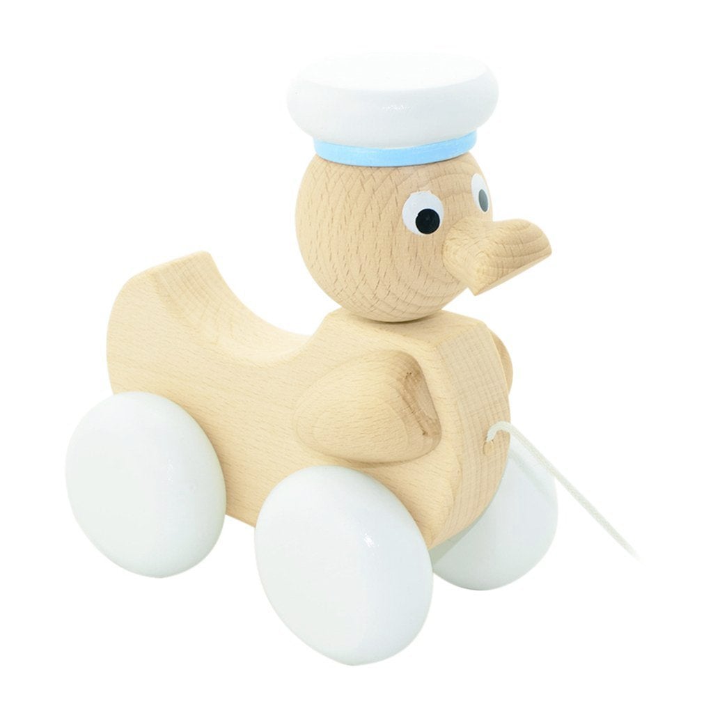 Austin - Wooden Pull Along Toy Duck - Petit Luxe Bebe