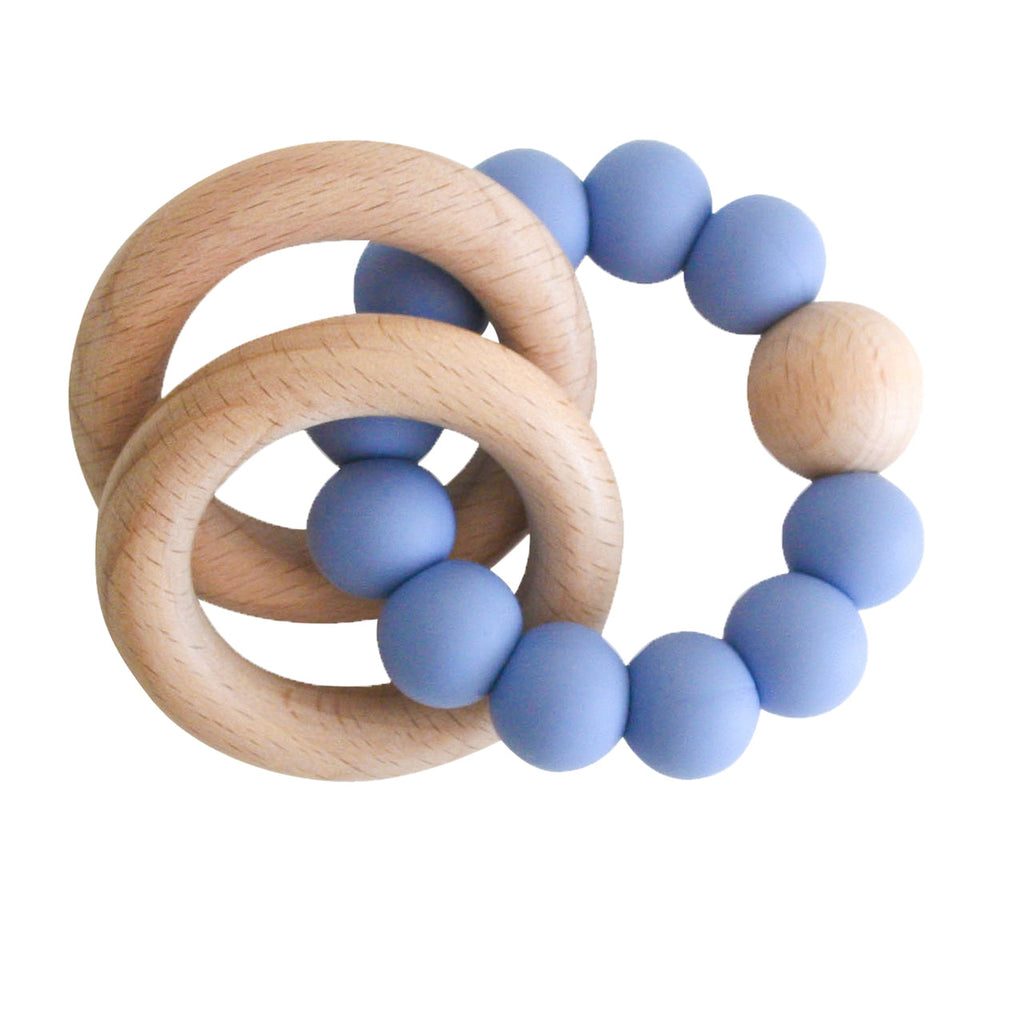 Beechwood Teether Rings Set - Blue Teething Toys & Rattles Alimrose 