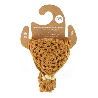 Hand Crochet Boho Bunting - Cinnamon Bunting OB Designs 