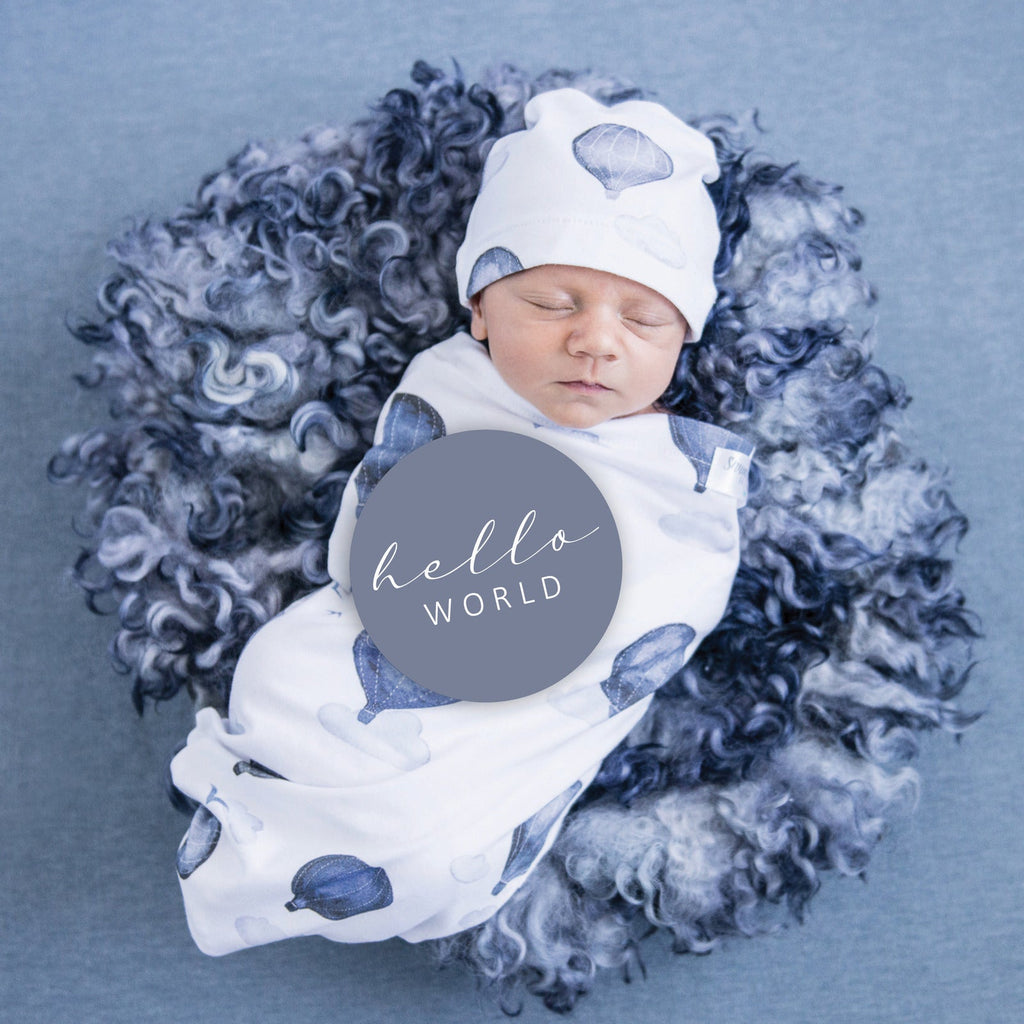 Cloud Chaser & Indigo Baby Milestone Cards - Petit Luxe Bebe