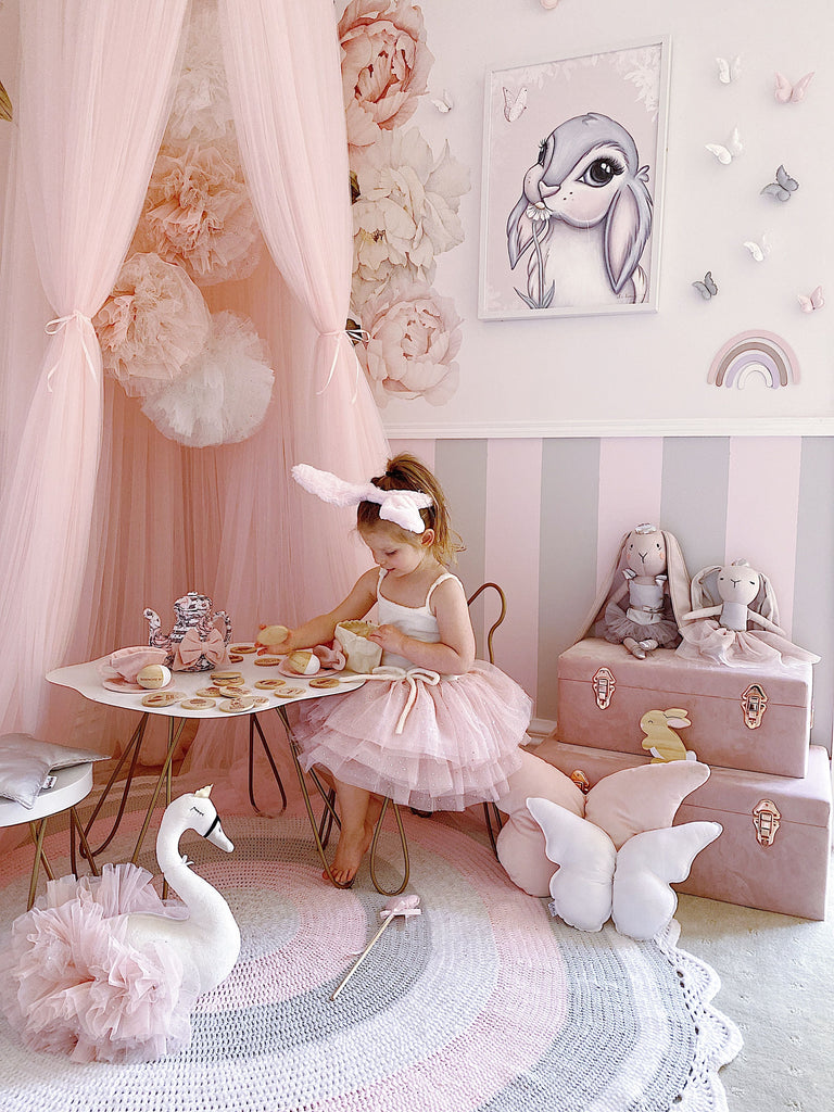 Luxe Velvet Storage Case Set - Dusty Pink Storage Petit Luxe Bebe 