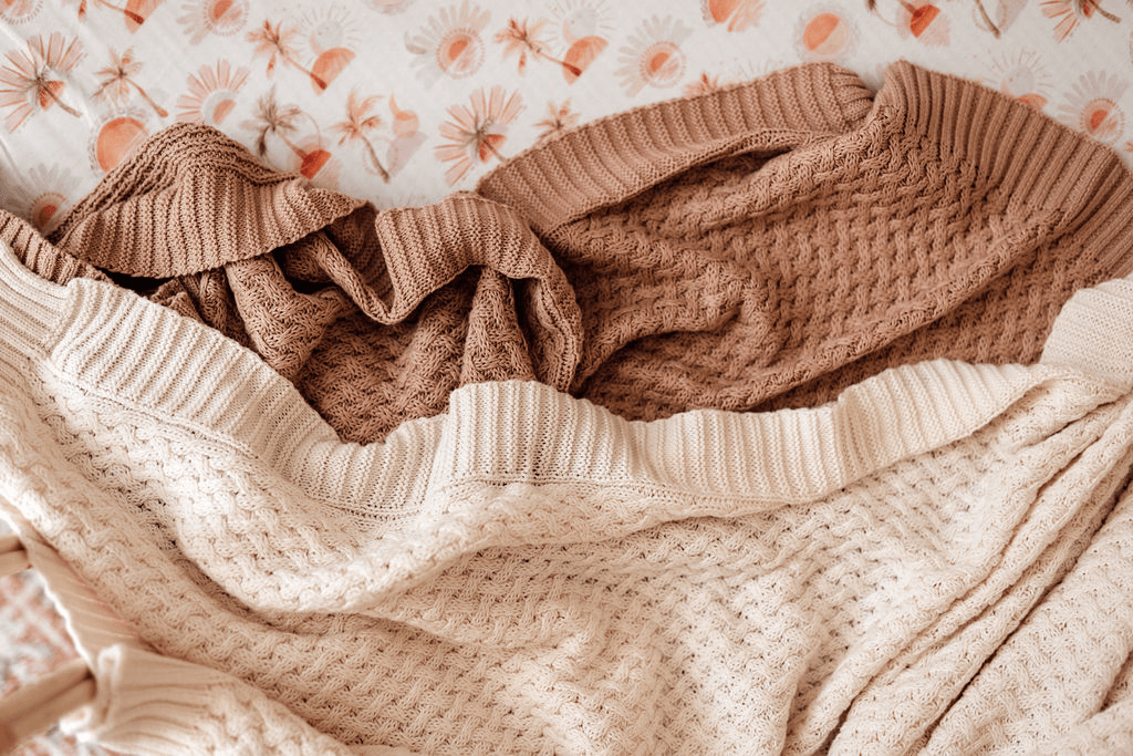 Hazelnut | Diamond Knit Baby Blanket Baby Blanket Snuggle Hunny Kids 