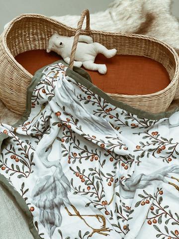 POP YA TOT Reversible Cot Quilt - Kushiro Crane Bedding & Linen PopYaTot 