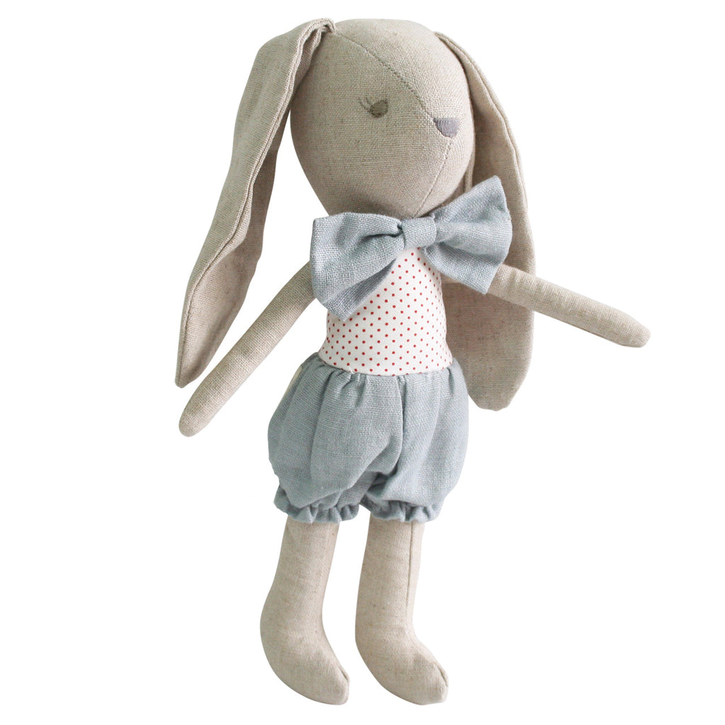 Alimrose Baby Boy Bunny - Grey & Red Baby Toys Alimrose 