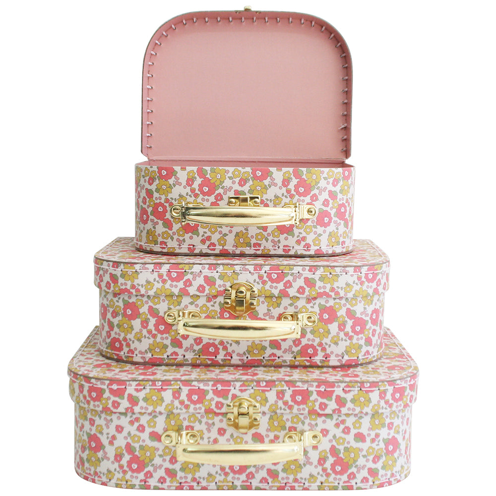 Kids Carry Suitcase Set - Chloe Floral Print Storage Alimrose 
