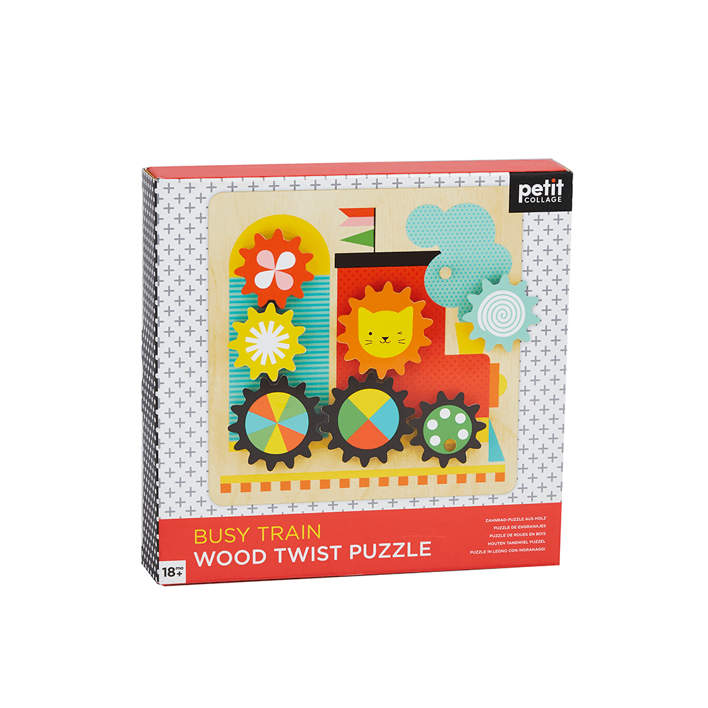 Petit Collage Busy Trains Wooden Twist Puzzle Wooden Toys & Accessories Petit Collage 