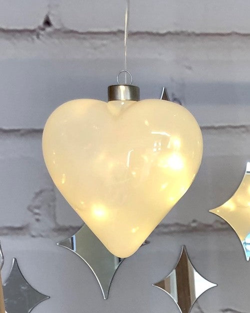 White Halo Heart Hanging Light - Petit Luxe Bebe