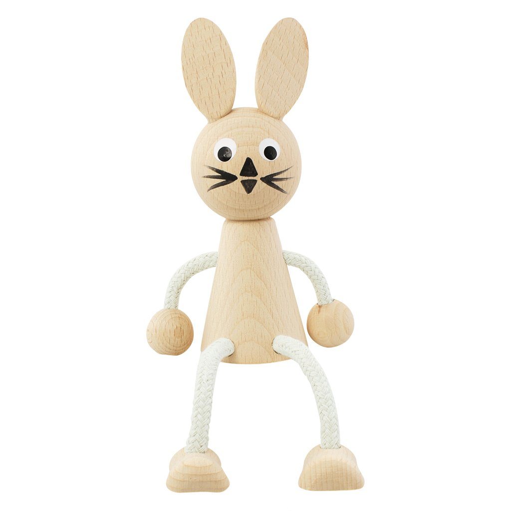Willow - Wooden Sitting Rabbit Toy - Petit Luxe Bebe