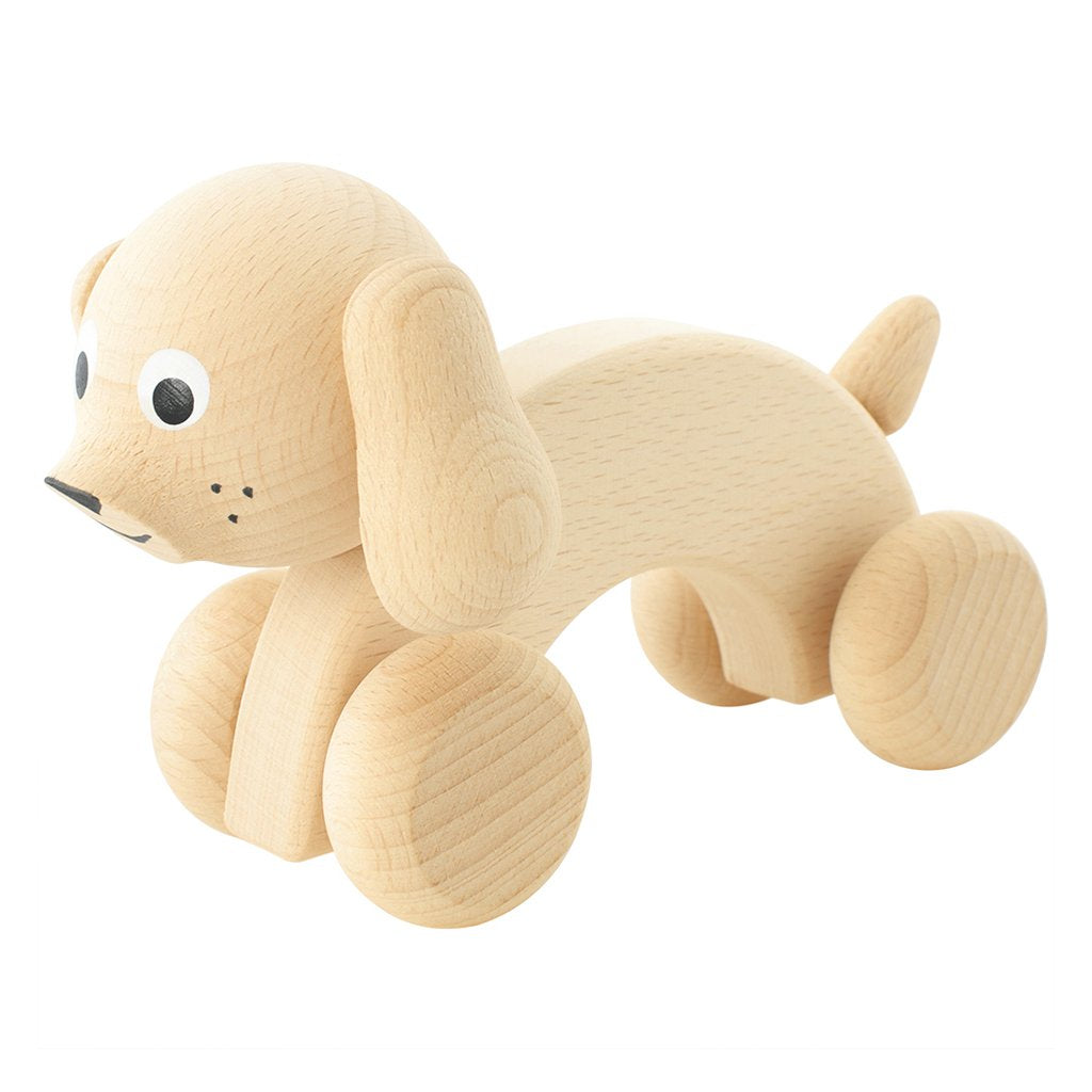 Harley - Wooden Push Along Dog Toy - Petit Luxe Bebe