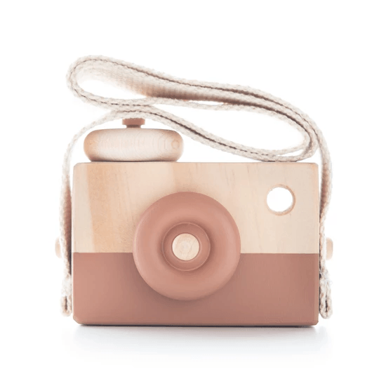 Wooden Toy Camera - Terracotta - Petit Luxe Bebe