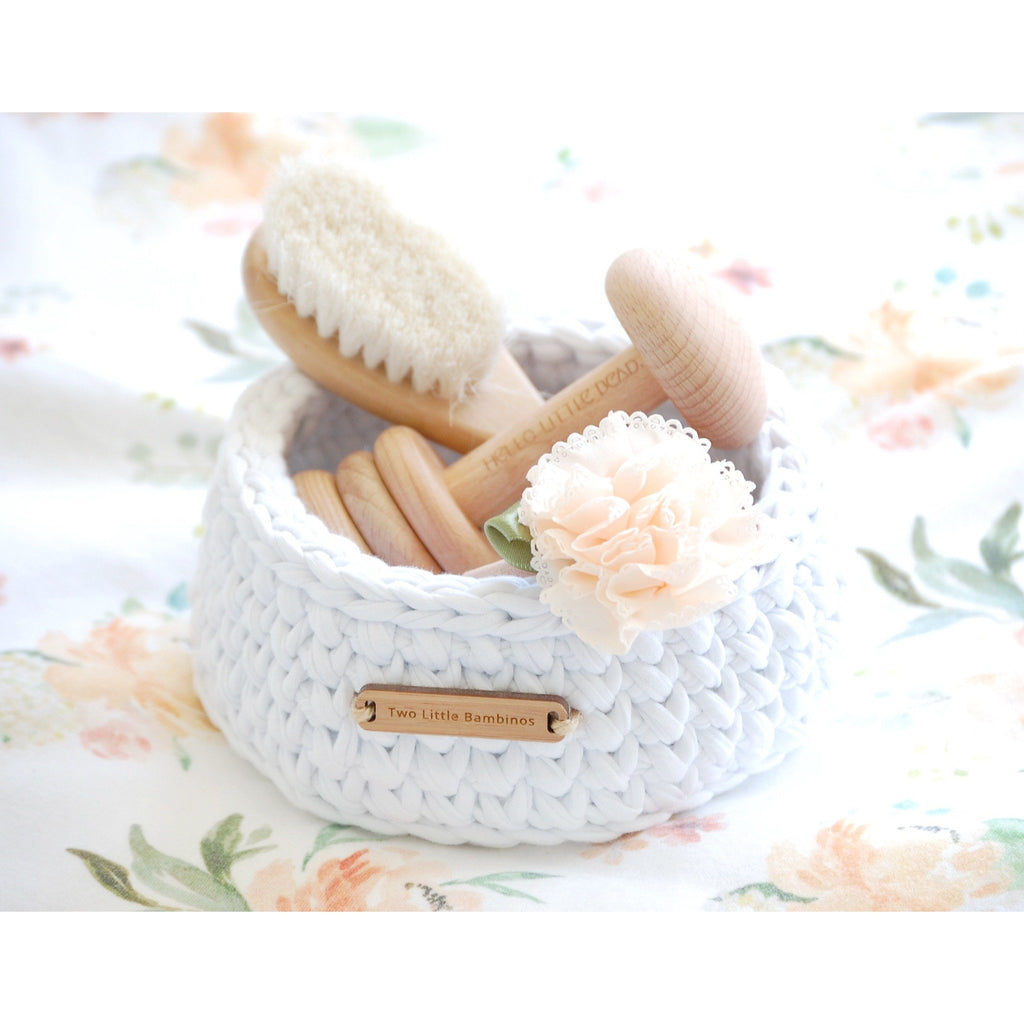 Handmade Crochet Basket - Small - Petit Luxe Bebe