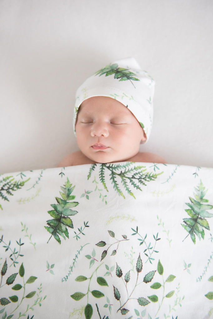 Enchanted Baby Jersery Wrap & Beanie Set - Petit Luxe Bebe