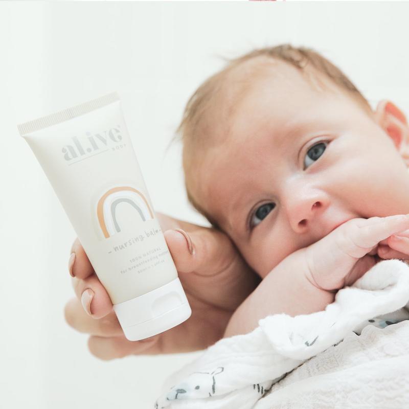 100% Natural Nursing Balm | al.ive body baby Organic Bath Products al.ive body + baby 